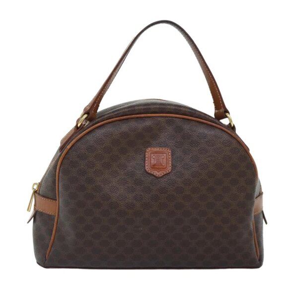 CELINE Macadam Canvas Hand Bag PVC Leather Brown Gold Auth ep5852 - Picture 14 of 16